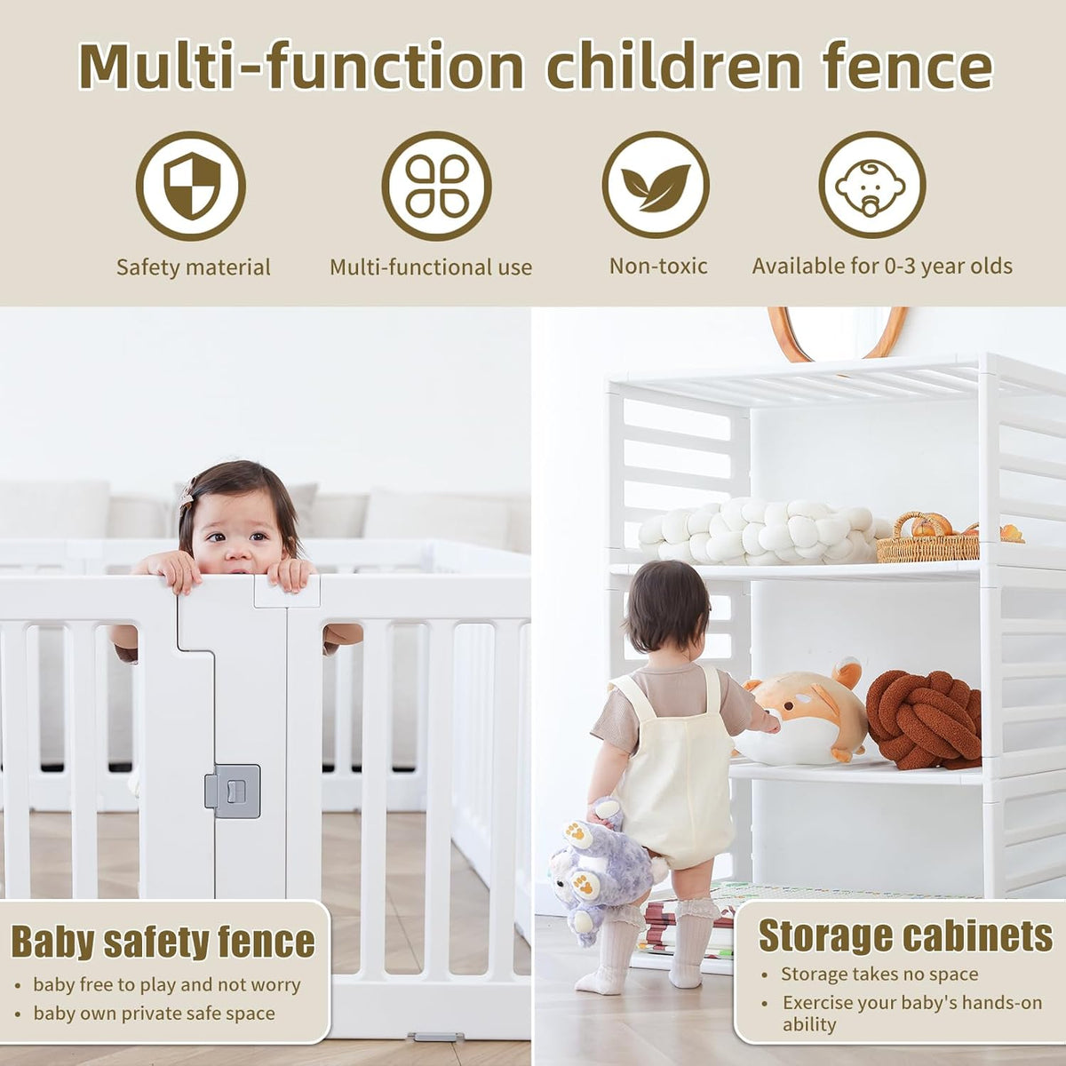 Gupamiga Babybox Playpen Safety Indoor or Outdoor Activity Centre 150 x 145 cm - QUORE
