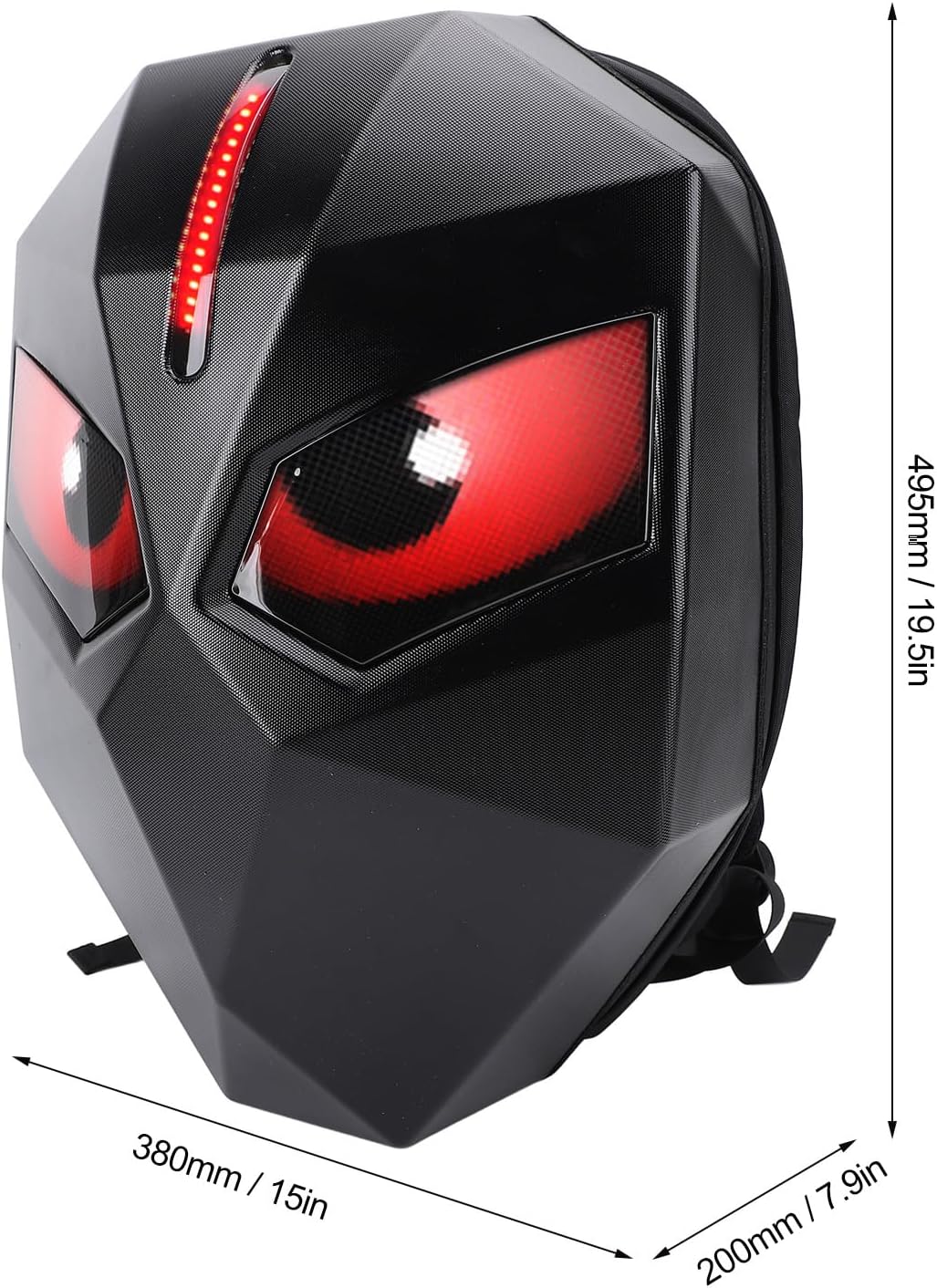 App Programmable LED Motorcycle Backpack met 60x48 -scherm en Opslag van Harde Shellhelmhelm