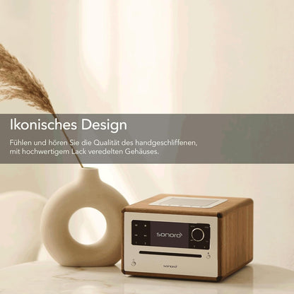 sonoro Elite Internetradio met CD-speler (FM, DAB Plus, Podcasts, Spotify, Amazon Music, Deezer) Walnoot