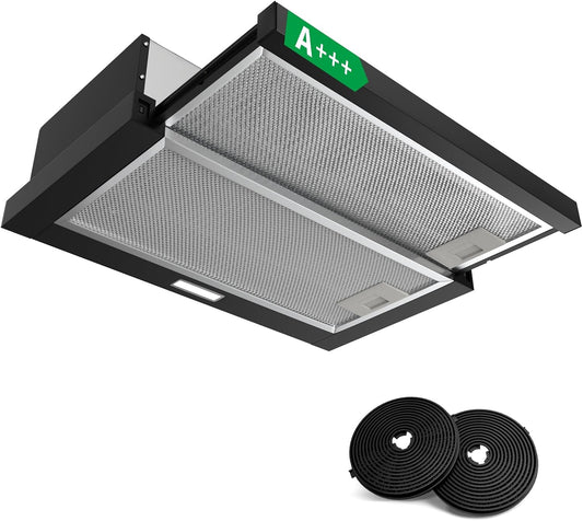 Afzuigkap – Inbouw Afzuigkap – Telescopische Afzuigkap – Uitschuifbare Afzuigkap – Platte Afzuigkap – 60 Cm – 400 M³/U A+++