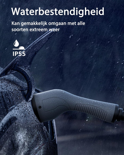 bokman EV oplaadkabel type 2, 22 kW / 32 A / driefasig / 3 meter / modus 3, hybride snellaadkabel voor elektrische voertuigen type 2 naar type 2