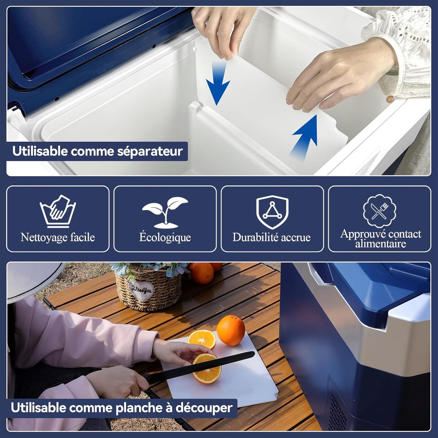 BINGI Compressor Koelbox, 30 Liter Draagbare Auto Koelkast, 12/24 V DC en 230 V AC, Mini-koelkast Voor Auto, Vrachtwagen, Camping, Camper en Thuis