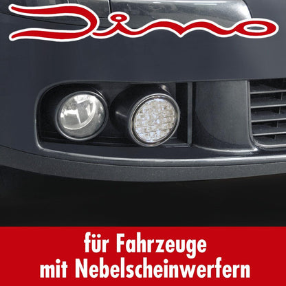 Dino 610851 dagrijverlichting, barbecue-inzetstukken ECE R87, LED, geschikt voor VW Golf 5, voertuigen met standaard mistlicht type 1K)