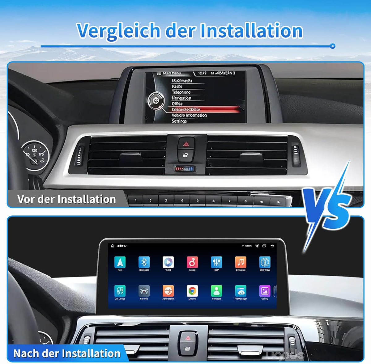 Android 14 Autoradio – Multimedia Systeem – Infotainment Unit – Navigatiesysteem – Auto Stereo – 10,25 Inch HD Touchscreen – Draadloos CarPlay & Android Auto