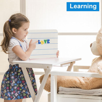PATIKIL 12x9 inch Kleine Witte Board Set, 12Set Magnetische Gevoerde Dry Erase Paddle Whiteboard Met Markers & Gum voor Klas Onderwijs Kantoor Thuis