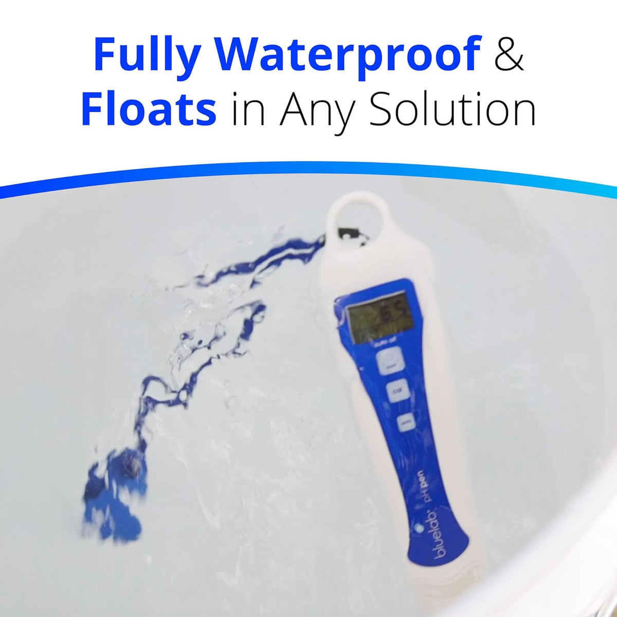 Bluelab PENPH pH-pen, volledig waterdichte zaktester, eenvoudige kalibratie, sonde met dubbele junctie voor verbeterde nauwkeurigheid en duurzaamheid, wit