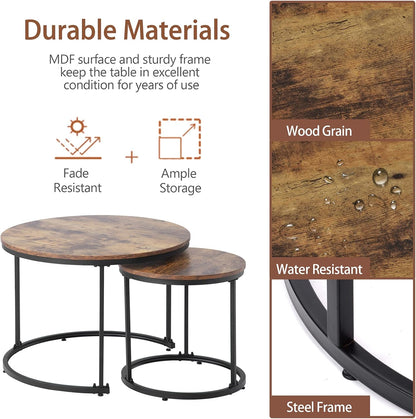 Koffietafel - Table - Coffe table - Living Room Table - Moderne minimalistische stijl - Combinatie salontafelset - Home Leisure Table - Eenvoudige hoge salontafel - Bruin