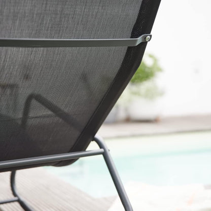 Siena Garden Relax ligstoel in zwart