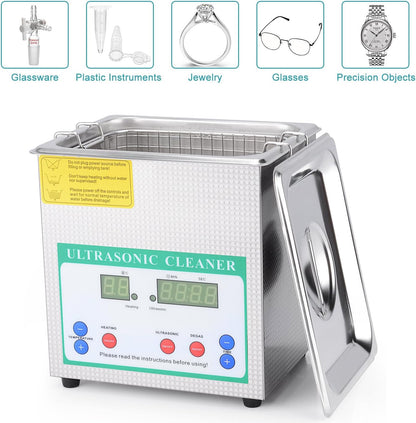 Ultrasone Reiniger – Ultrasoon Reinigingsapparaat – Ultrasoon Bad – Schoonmaakbad – Laboratorium Reiniger – 2 Liter Inhoud – Digitale Timer en Instelbare Temperatuur