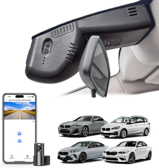 Dashcam – Autocamera – Boordcamera – Dashboardcamera – Voor- En Achtercamera – OEM-Pasvorm – 4K Voorcamera, 1080P Achtercamera – Wifi En App