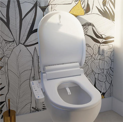 SFA - Saniseat – afneembare wc-bril voor toilet – voor en drogen – handdouche met dubbele sproeiers en ventilator voor warme lucht – automatische reiniging – compatibel met standaard toiletpotten