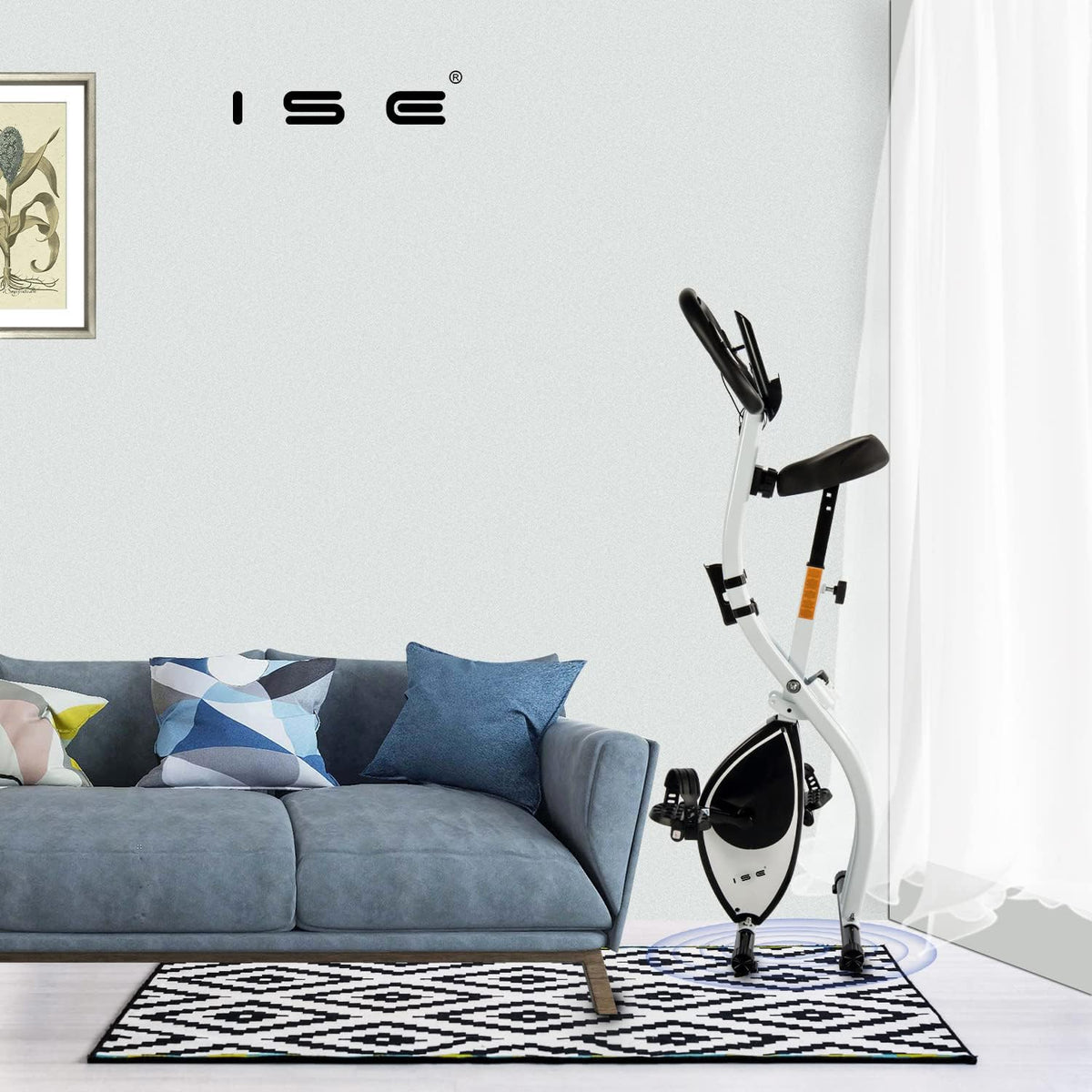 Hometrainer – Fitnessfiets – Trainingsfiets – Indoor Bike – Fietsapparaat – Inklapbaar Ontwerp – 8 Verstelbare Magnetische Weerstanden – LCD Display Met Hartslagmeter