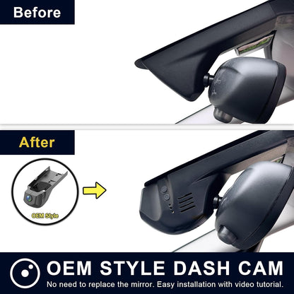Dashcam – Autocamera – Rijcamera – Boordcamera – Inbouwversie Achteruitkijkspiegel – Voor- En Achtercamera 4K En 1080P – Wifi En App