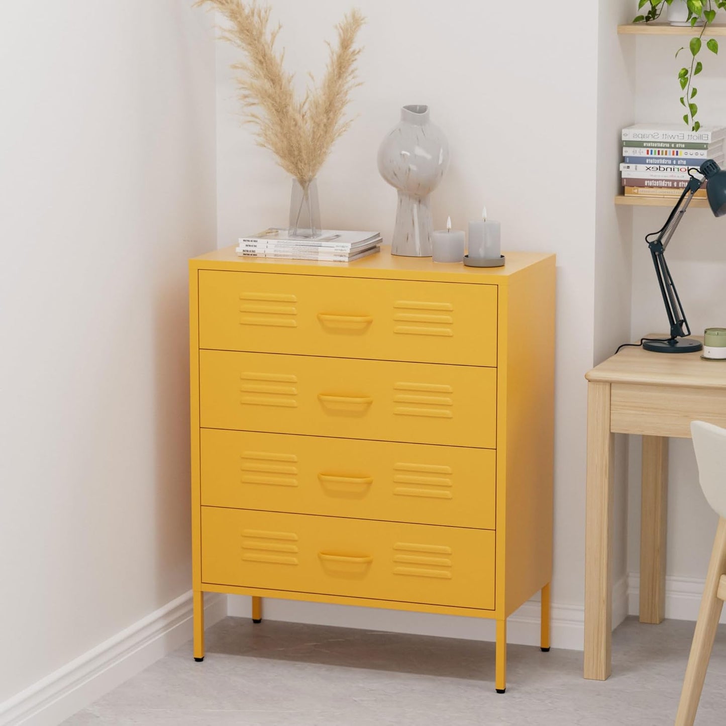 Chest of drawers - Locker cabinet - Wardrobe - Chest of drawers - Storage cabinet - Industrial cabinet with drawers - Metal Cabinet for Bedroom - 80x40x100cm (LxWxH) - Powder coated steel - QUORE