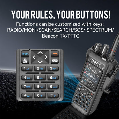 Radtel RT-950 PRO Ham Radio 27Mhz TX GPS/APRS, 10W Walkie Talkie Handheld Tweewegradio met groot bereik (inclusief programmeerkabel en microfoon)