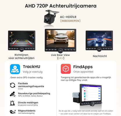 ATOTOZONE 10,1 "Autoradio met Zwevend Scherm, Android 1 Din & 2 Din Adaptieve Auto Radio, Draadloze CarPlay & Android Auto, Wi‑Fi/USB/Bluetooth, Achteruitrijcamera