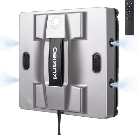 K7 Window Cleaning Robot with Spray Function, 6000 Pa, Low Noise Window Cleaner, Robot, Comes with 4 Replacement Towels, Suitable for Framed/Frameless Glass - QUORE