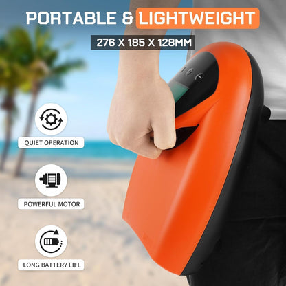 TONSIM 20 psi oplaadbare SUP-pomp, elektrische draadloze luchtpomp met accu, automatische uitschakeling, digitaal lcd-display, 12 V auto-adapter, draagbaar voor SUP-boards, kajak, rubberboot en