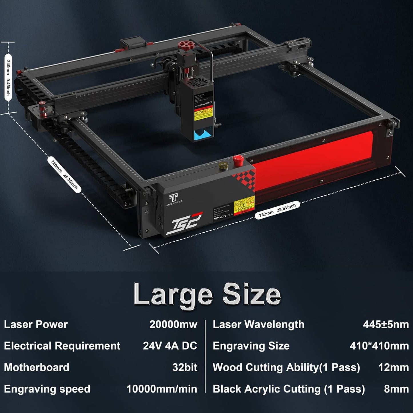 Lasergraveermachine – Laser Snijmachine – Lasersnijder – Graveermachine – Lasergraveer En Snijmachine – 20 W Vermogen – Snijdt Tot 15 Mm Hout En 10 Mm Donker Acryl
