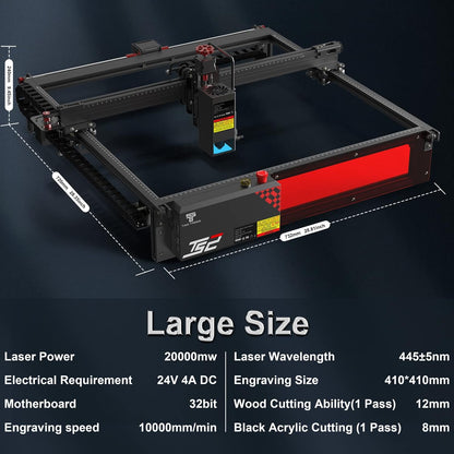 Lasergraveermachine – Laser Snijmachine – Lasersnijder – Graveermachine – Lasergraveer En Snijmachine – 20 W Vermogen – Snijdt Tot 15 Mm Hout En 10 Mm Donker Acryl