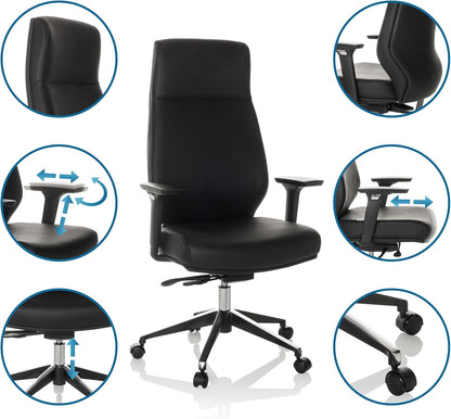 hjh OFFICE Professionele directiestoel VITORO ECO Kunstleder Zwart