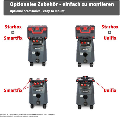 Starmix iPulse L-1635 TOP, nat- en droogzuiger, hoogwaardige industriële stofzuiger (1600 watt, 35 l)