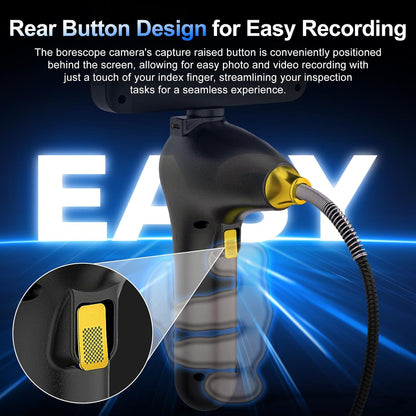 Endoscoopcamera, 6,2 mm, 360 graden draaibaar, 5 inch HD 1080p, inspectiecamera met licht, buiscamera, camera's met 6 leds, IP67 waterdicht, 1 m kanaalcamera, stuurendoscoop