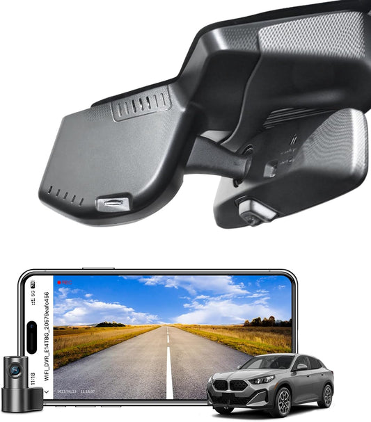 Dashcam – Autocamera – Dashboardcamera – Auto Camera – Rijrecorder – OEM-Stijl Inbouwmodel Achter Binnenspiegel – Voor 4K & Achter 1080p – WiFi & App Inclusief 128GB Kaart