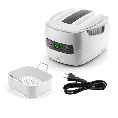 LifeBasis Professioneel ultrasoon reinigingsapparaat, brillenreinigingsapparaat met 5 tijdsinstellingen, 60 W, ultrasoon reinigingsapparaat voor sieraden, brillen, inktpatronen, gereedschap