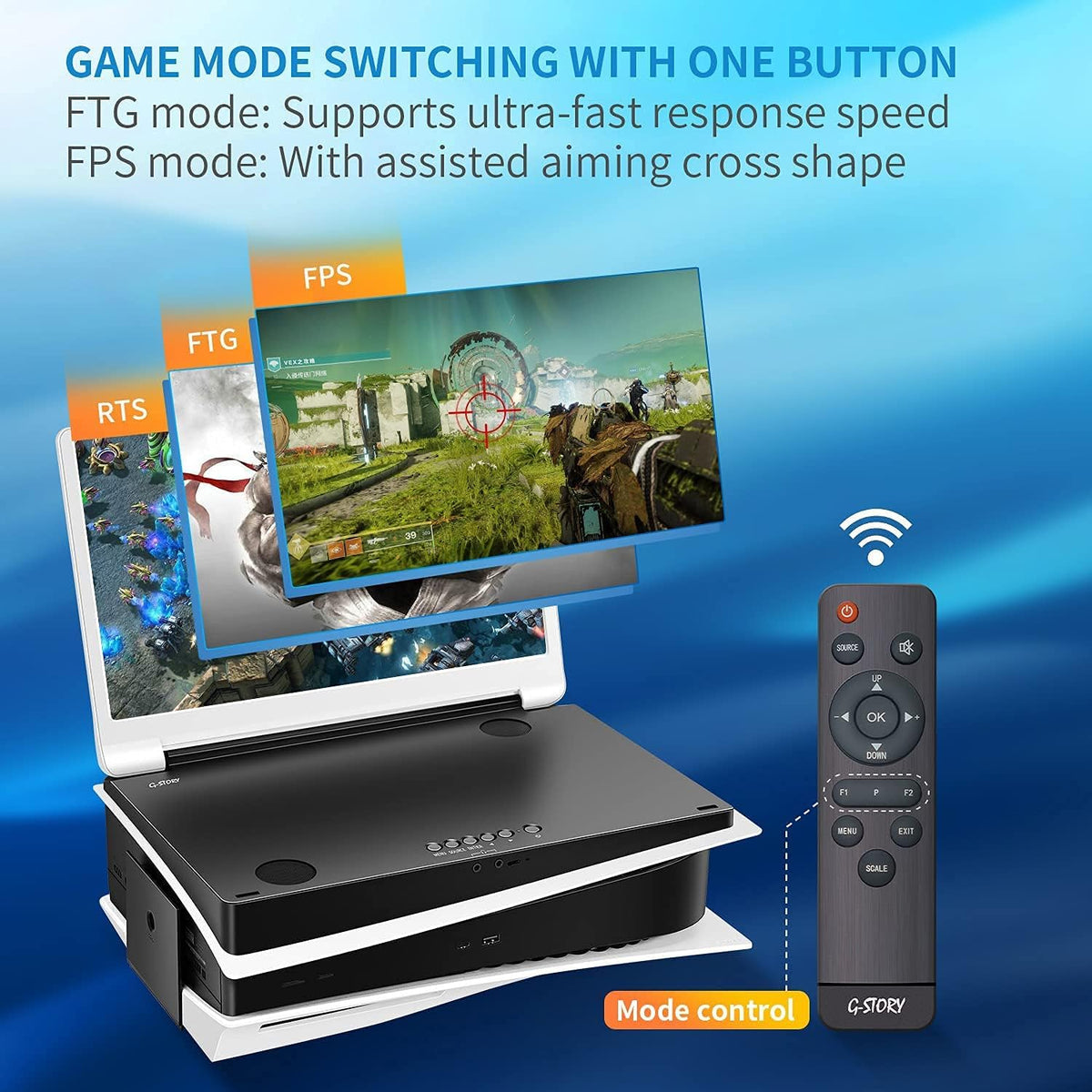 G-STORY 15.6 inch Portable Monitor for PS5, UHD 4K Portable Gaming Monitor with Two HDMI, HDR, Freesync and Game Mode - QUORE