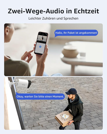 ANNKE 3MP bewakingscameraset met monitor, 12 inch monitor NVR bewakingscamerasysteem met 4 stuks 3MP wifi-camera's, 2-weg audio, persoonsherkenning, 30 m nachtzicht, ondersteunt Alexa, 1 TB HDD