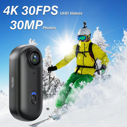 C‌YI Actiecamera 4K WiFi met 360° Hoes‌ - Waterdichte Actiecamera 30M, Actiecamera voor Fietsen 120° Groothoek, Sterke Magneet, 150 Minuten Accu, voor Fietsen/Duiken/Extreme Sporten etc.