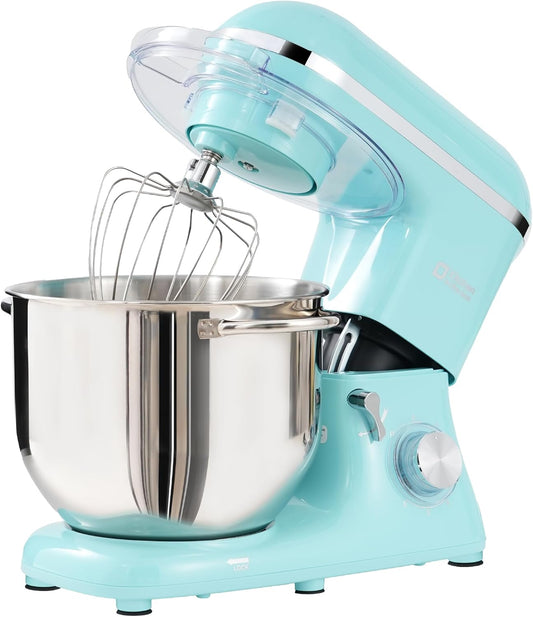 Kitchen in the box Keukenmachine, 7,5 L Staande Mixer 1400W – Deegmixer met Planetaire Mengtechniek, Menghaak, Deeghaak, Garde (Blauw)