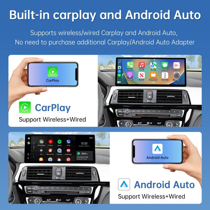 12,3 Inch CarPlay Scherm – Touchscreen Auto Display – Car Radio Scherm – Multimedia Scherm – Auto Navigatie Scherm – Draadloos CarPlay & Android Auto – Smalle Rand HD Display