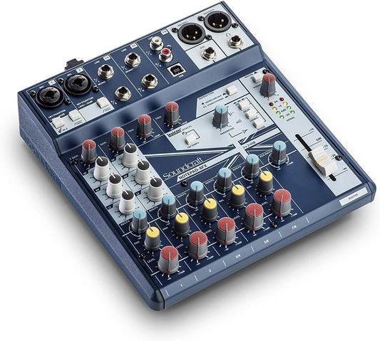 Soundcraft Notepad-8FX kleinformaat analoge mengconsole met USB I/O en Lexicon effecten