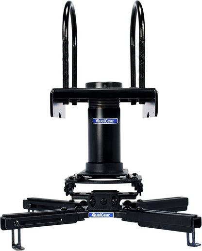 Montageset voor projector – Projectorbeugel – Beamerbeugel – Plafondbeugel – Truss plafondadapter – Zwart – Geschikt voor trussplafonds tot 3 inch breed en 3,5 inch hoog – Inclusief 3 inch buis en 1,5 inch NPT compatibel
