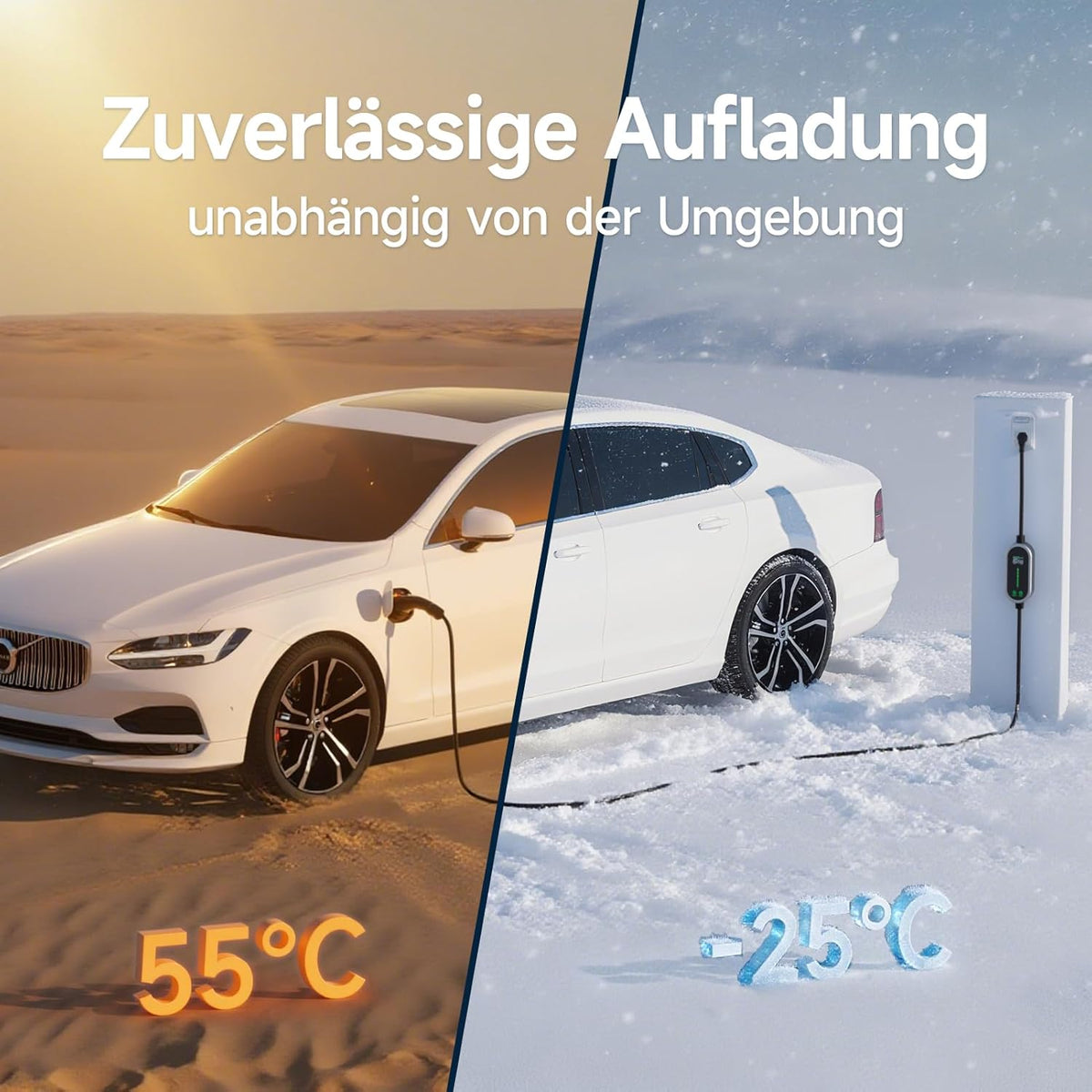 Oplaadkabel Type 2, 3,6 kW, 5 m, Type 2, Schuko, 6-16 A digitaal display, draagbare EV-oplader, vermogensaanpassing en timerfunctie, EV-oplader voor EV PHEV IEC 62196-2
