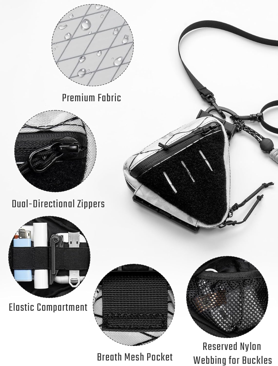 TACTICAL_GEEK Opslag A8 Mini EDC Pouch, Multifunctionele Organisatie Opslag, Kleine Gear Organizer met Riem, Utility Rits Pouch voor Dagelijks Dragen (X-PAC Multicam Alpine), X-pac Multicam Alpine