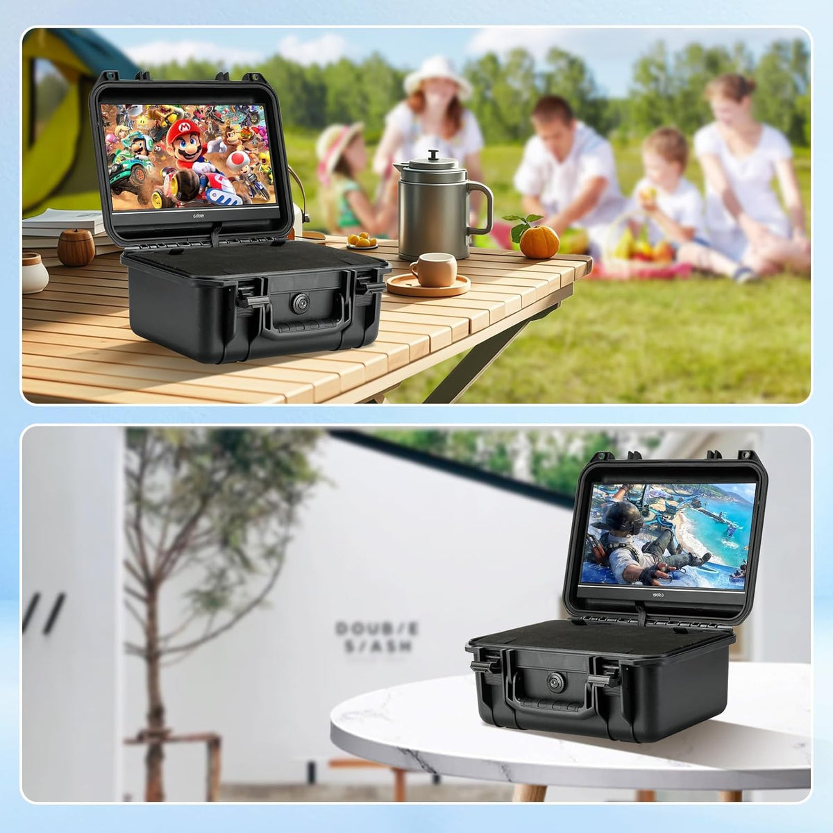 G-STORY Portable Monitor Case for Switch 2, 4K & 60Hz or 1080p and 120Hz, Portable Gaming Monitor, IPS Screen, HDMI, Shockproof, Travel Carrying Case, Play Mode, Travel Monitor (Not Included) - QUORE