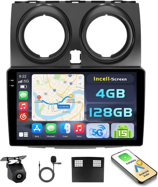 Android Autoradio – Multimedia Speler – Navigatiesysteem – Inbouw Radio – Car Stereo – 9 Inch Touchscreen – Android 13 Systeem Met Draadloze CarPlay & Achteruitrijcamera - QUORE