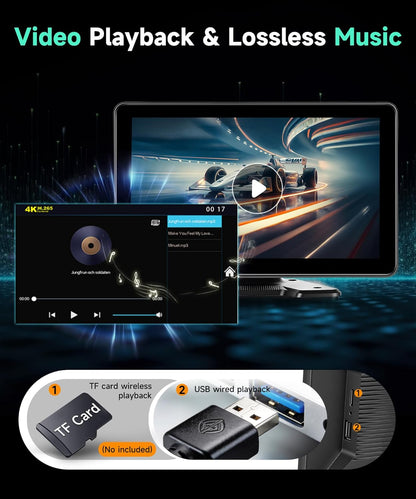 Achteruitrijcamera, 10,1 inch, IPS HD, 1080P, kleurenmonitor en 4 camera's, achteruitrijcamera met BSD DVR-opname, nachtzicht, dodehoekwaarschuwing, USB/TF, waterdichte camera voor vrachtwagen, camper