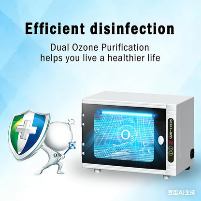 UV-sterilisator met timer, digitaal display, led-desinfectie, wit