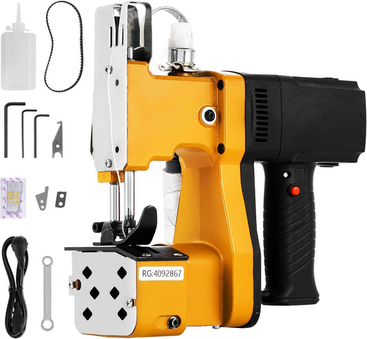 Elektrische Zaknaaimachine – Zakkensluitmachine – Tasnaaimachine – Verpakkingsmachine – Handheld Naaimachine – Instelbare Steeklengte 5-10 Mm – Automatisch En Handmatig Draadafsnijden