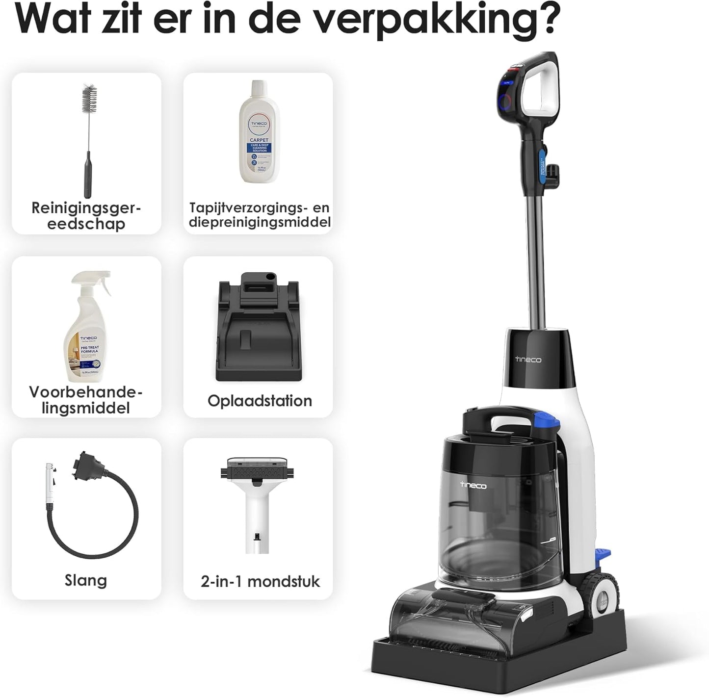 Tineco Carpet One Cruiser Carpet Cleaner, Wet Vacuum Cleaner, Smart Cushion Cleaner, 3-Mode Washing Vacuum Cleaner, SmoothPower, DualCore Drying, FlashDry Self-Cleaning, iLoop Sensor - QUORE