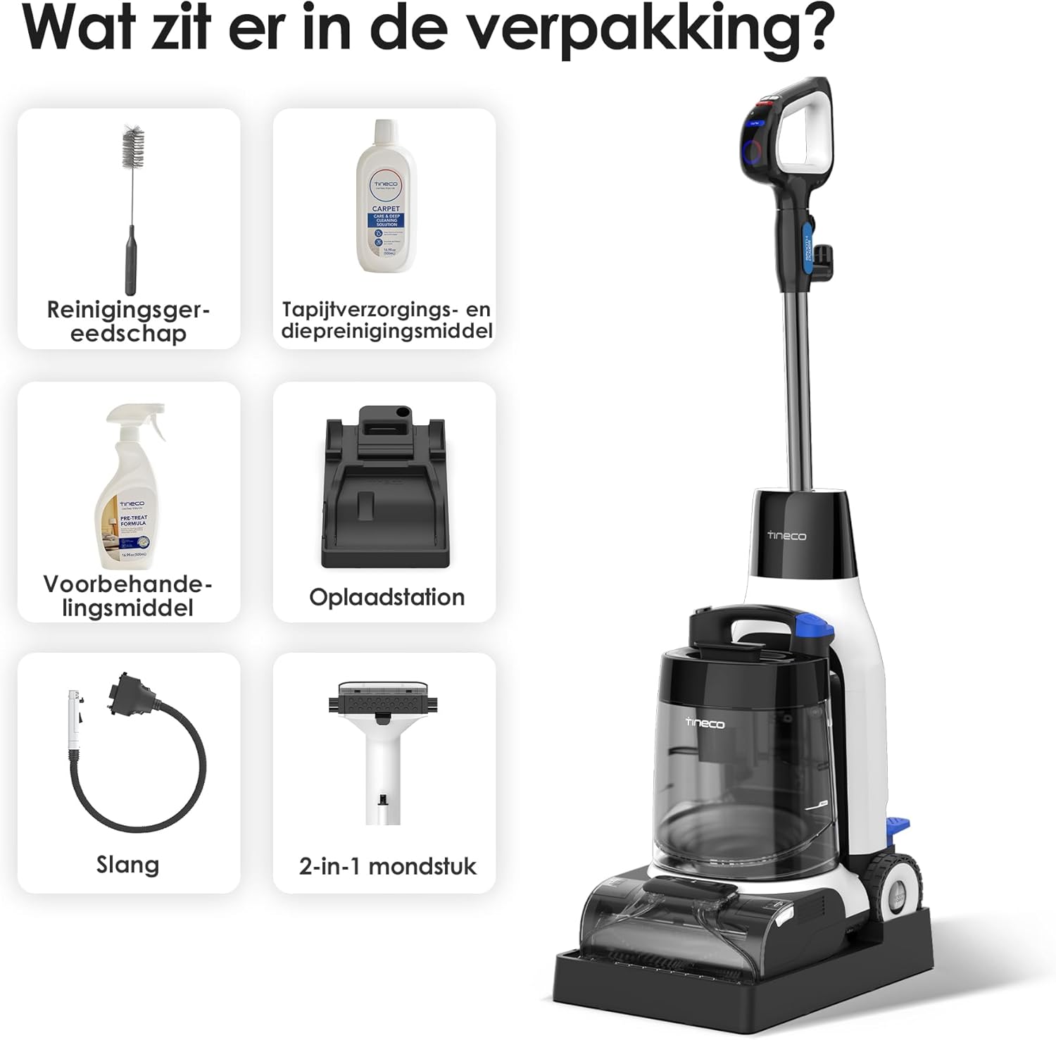 Tineco Carpet One Cruiser Carpet Cleaner, Wet Vacuum Cleaner, Smart Cushion Cleaner, 3-Mode Washing Vacuum Cleaner, SmoothPower, DualCore Drying, FlashDry Self-Cleaning, iLoop Sensor - QUORE
