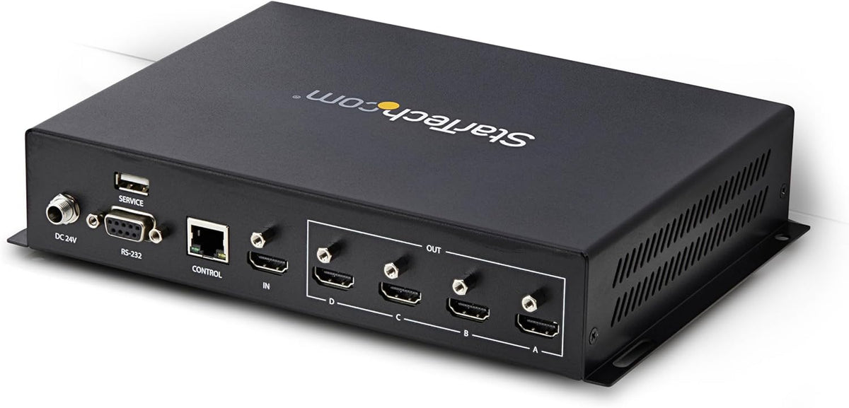 StarTech.com 2x2 HDMI Video Wall Controller - 4K 60Hz HDMI 2.0 Video-ingang naar 4x 1080p uitgang - Videomuur Processor voor Multi Screen Display - Videomuur Splitter - RS232/Ethernet Control