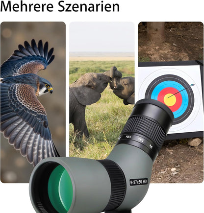 Svbony SV410 Spotting Scopes, 9-27x56 ED Spektiv, FMC Lens Compact Portable Stay-on Case Vogelkijker voor kolibries, reizen, landschap, sportschieten, jagen