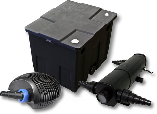 Filterset voor vijvers van 12.000 l met UVC 24W CTF ECO-pomp 20 W
