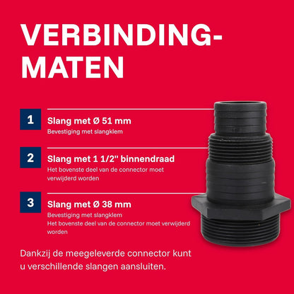 T.I.P. Extrema CUT 300/18 CX 30277 Vuilwaterpomp, met Reamer Grinding versnijdingspomp, debiet van 18.000 l/u, gietijzeren pompbehuizing, vloeistoffen tot 50 °C, ca. 4 min. tot 90 °C mogelijk