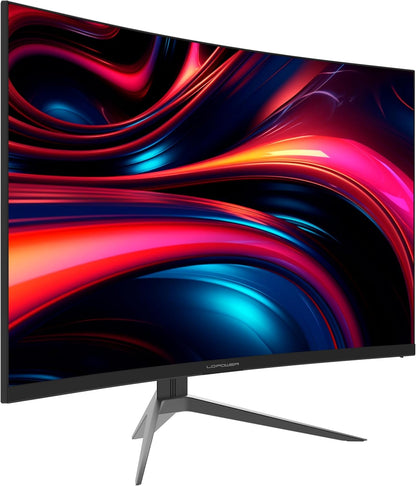LC-POWER LC-M32QC 32 Zoll QHD Curved Monitor, 2560 x 1440, 180 Hz, 1 ms MPRT, AMD FreeSync, 3500:1, 1500R, 16:9, VA Panel, 122,1% sRGB, 93,6% DCI-P3, Schwarz